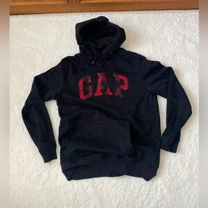 GAP Flannel Lettering Hoodie